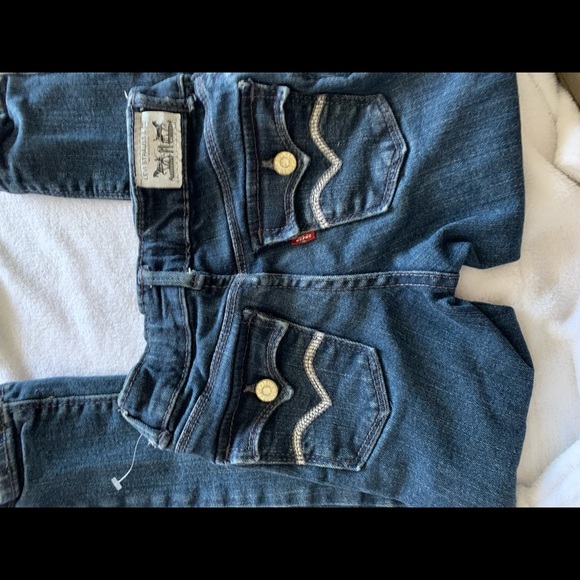 Levi’s girls skinny moulant jeans size 6 glitter - Picture 3 of 11